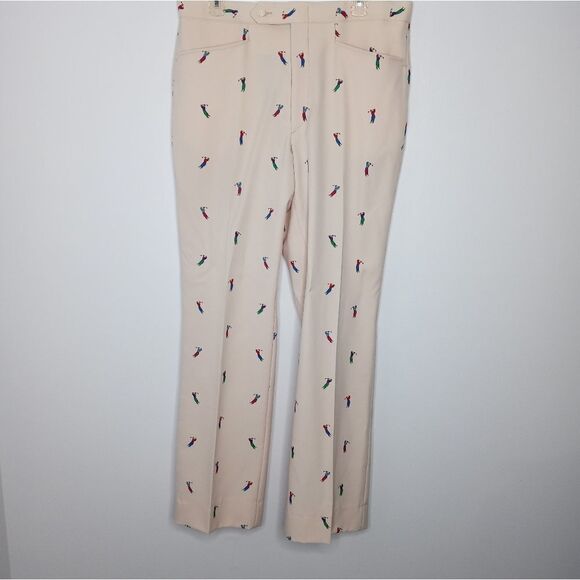 Sansabelt Vintage 80s Sansabelt Pants Golfer Print - Picture 1 of 10